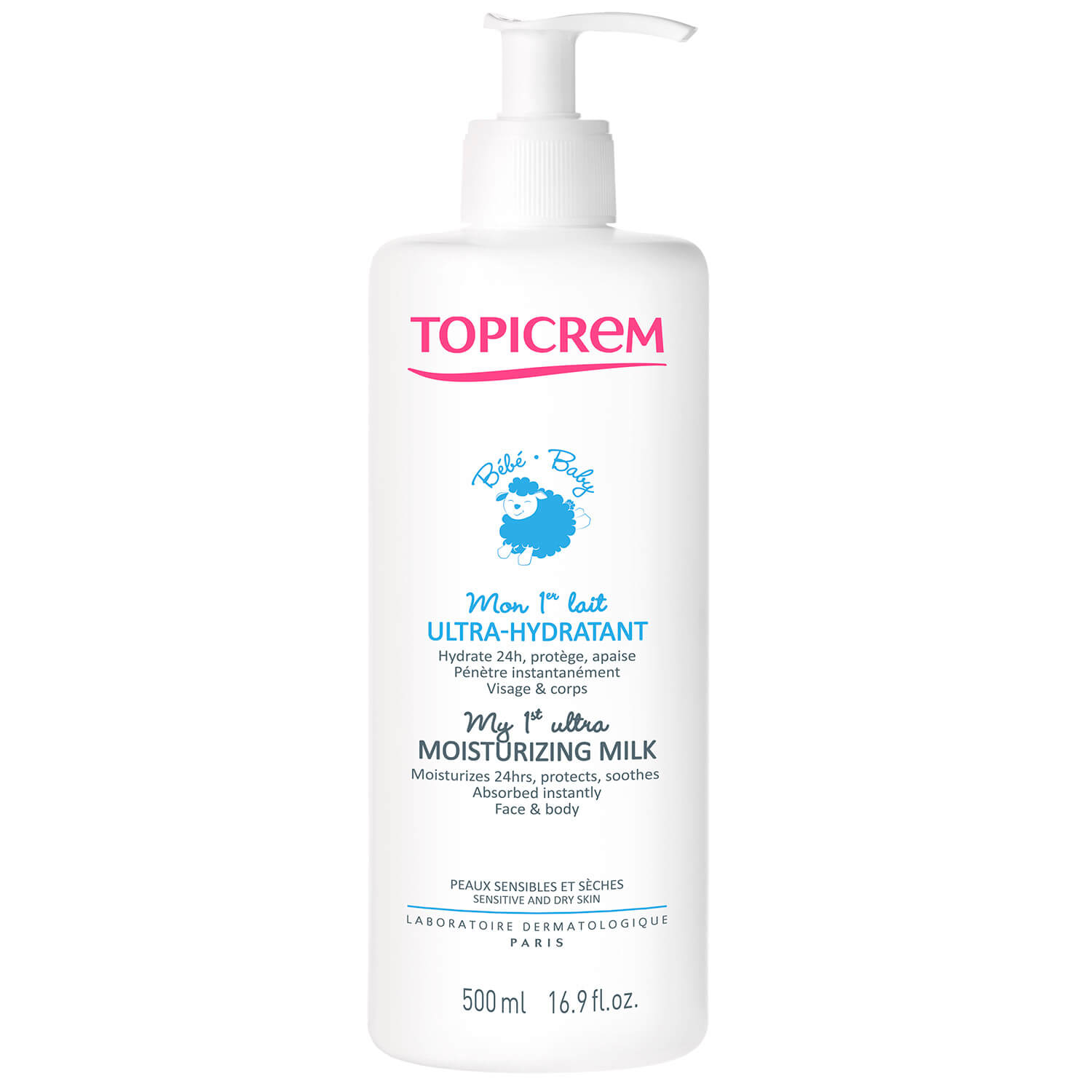 Topicrem - Crema para Bebé - Mi Primera Leche Ultra-hidratante - 500 ml.