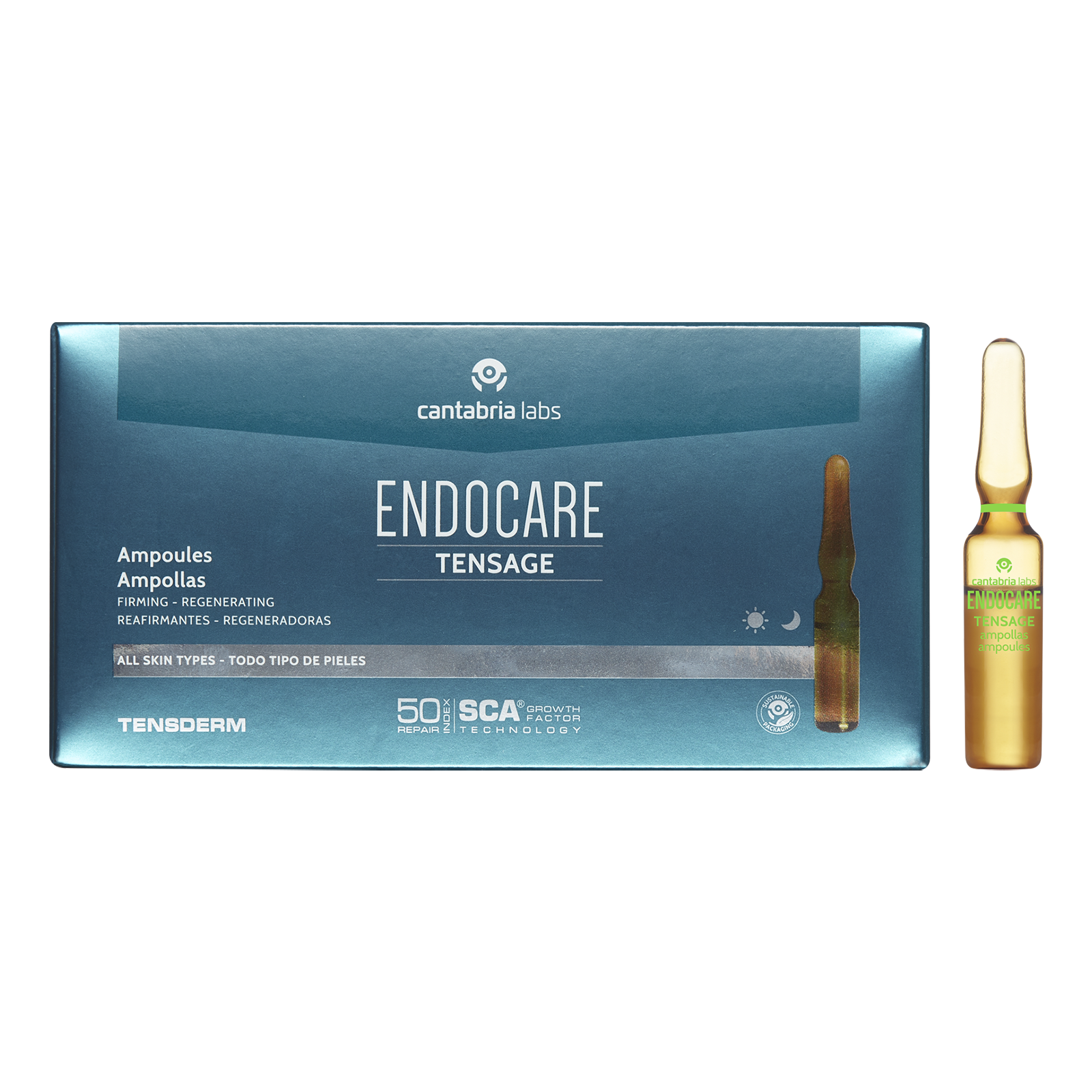 Cantabria labs - Endocare Tensage - 10 Ampolletas de 2 ml c/u.