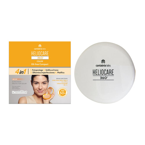 Cantabria Labs - Heliocare 360º Oil-Free Compact Spf 50+ Beige - 10g.