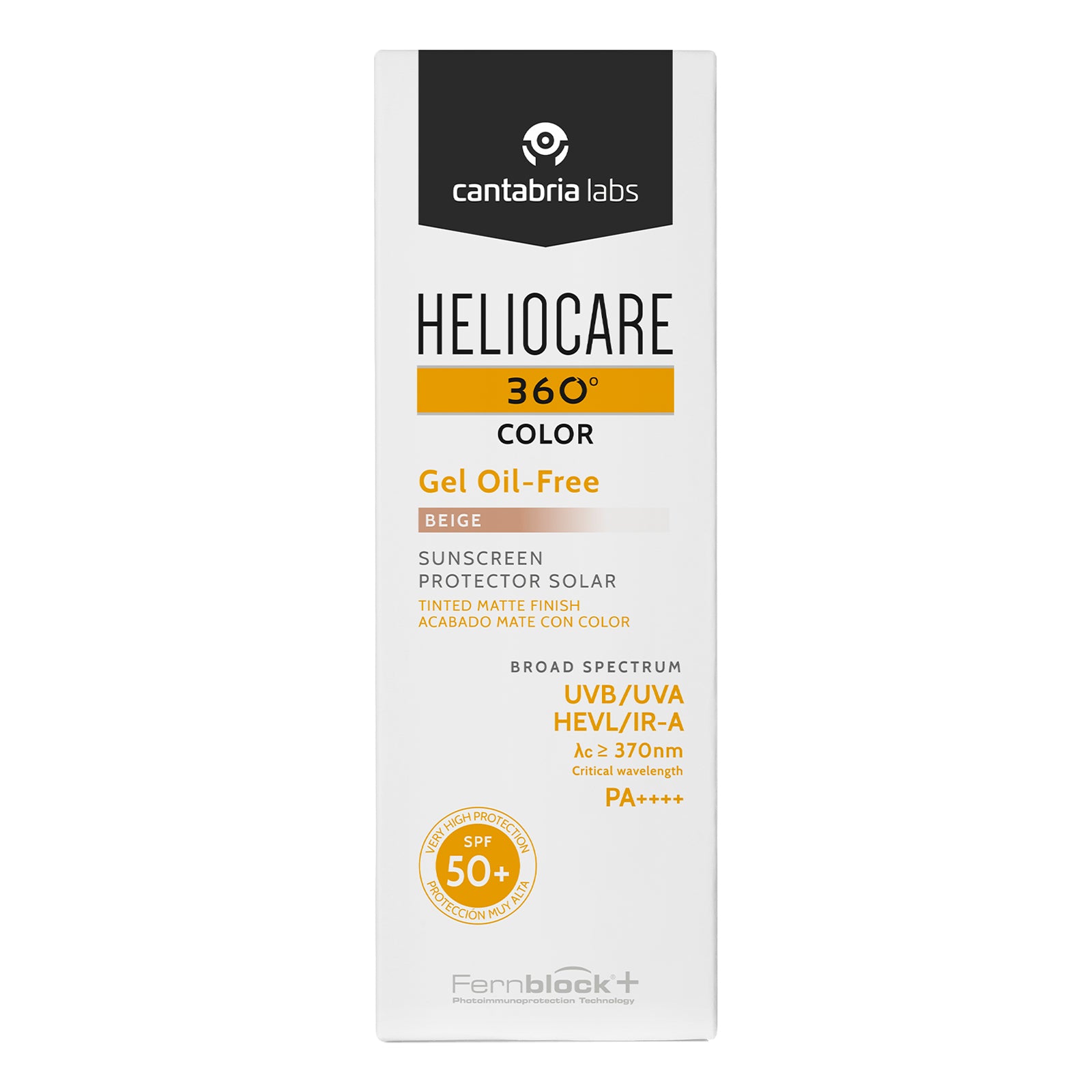 Cantabria Labs - Heliocare 360º Color Gel Oil-Free SPF 50+ Beige – 50 ml.