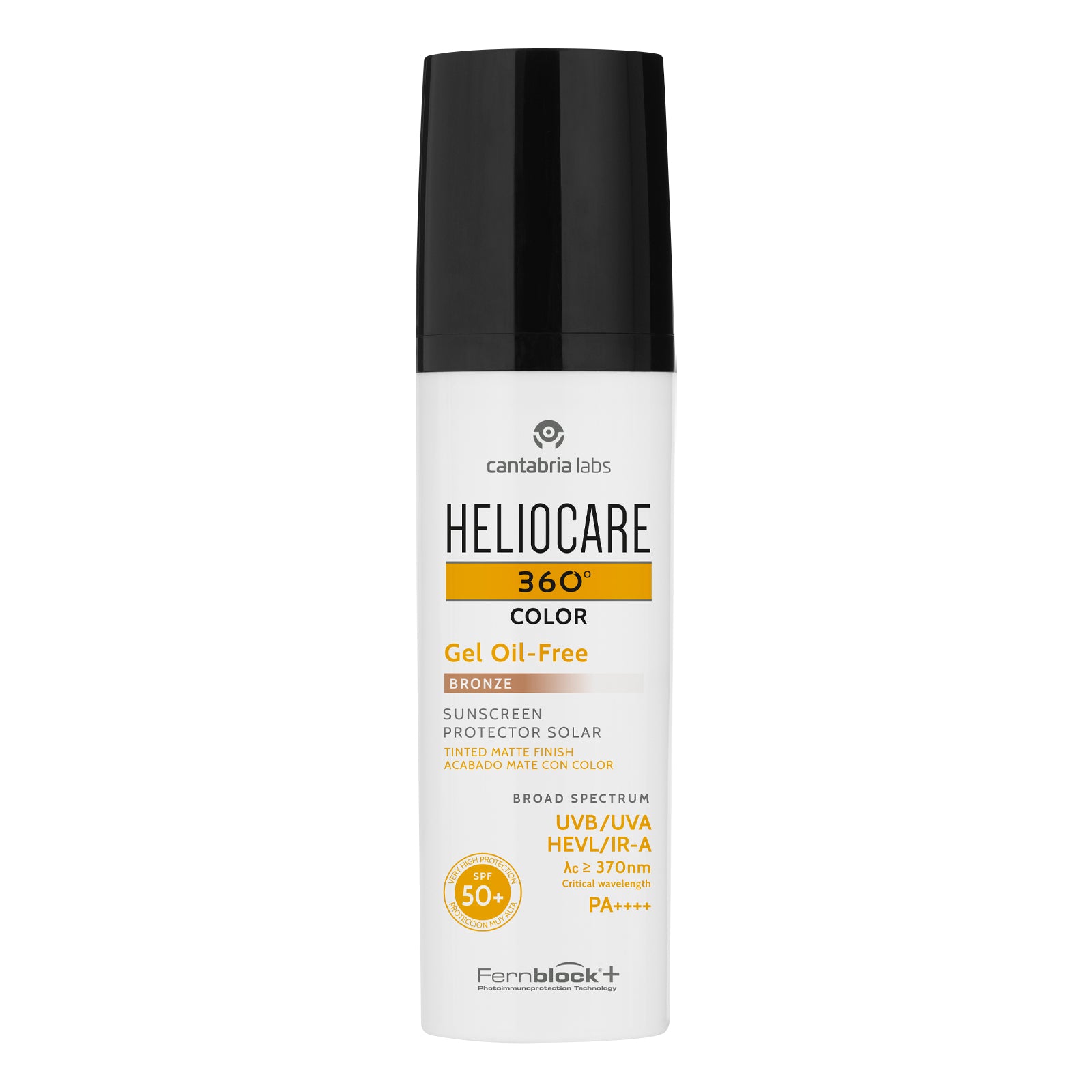 Cantabria Labs - Heliocare 360º Color Gel Oil-Free SPF 50+ Bronce – 50 ml.