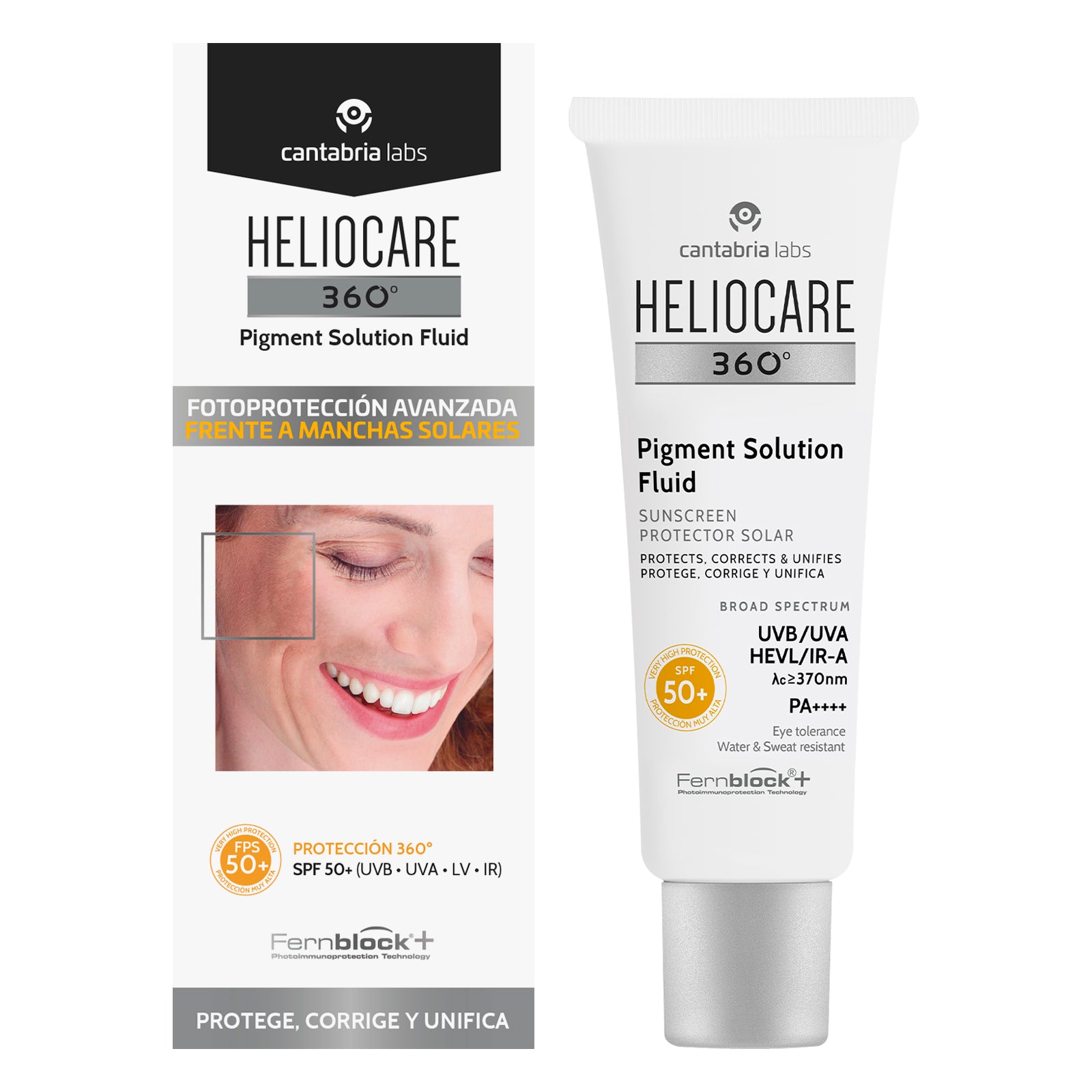 Helichorem Color Cantabria Labs - Heliocare 360º Pigment Solution Fluid SPF 50+ - 50 ml ...