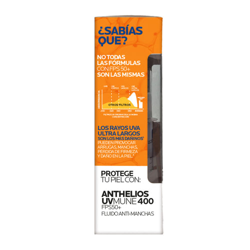 La Roche Posay – Kit Anthelios UVMune 400 FPS50+ Fluido Anti-Manchas + Agua Termal + Mela B3 Sérum – 50 + 50 + 10 ml.