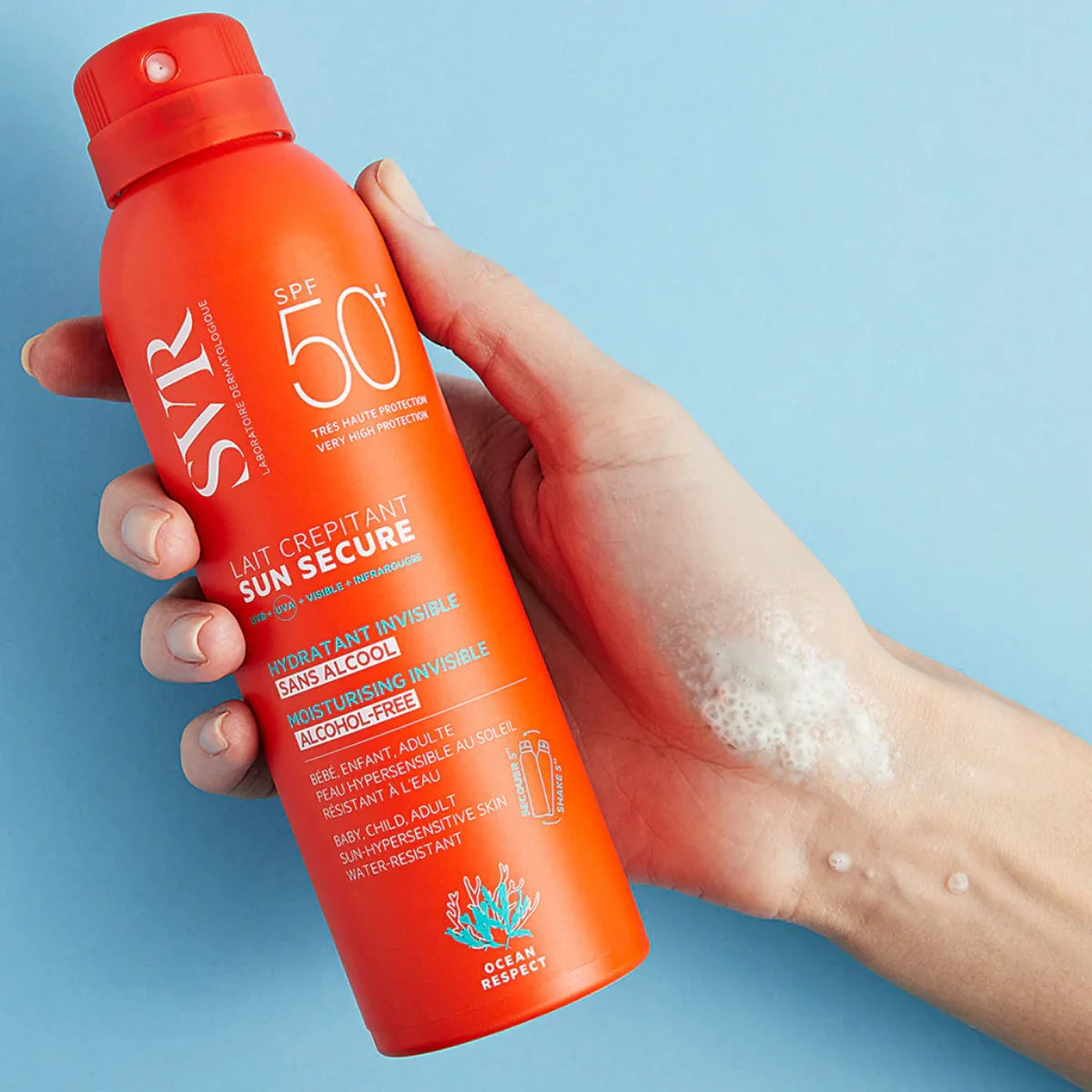 SVR - Sun Secure Lait Crépitant SPF50+ - 200 ml.
