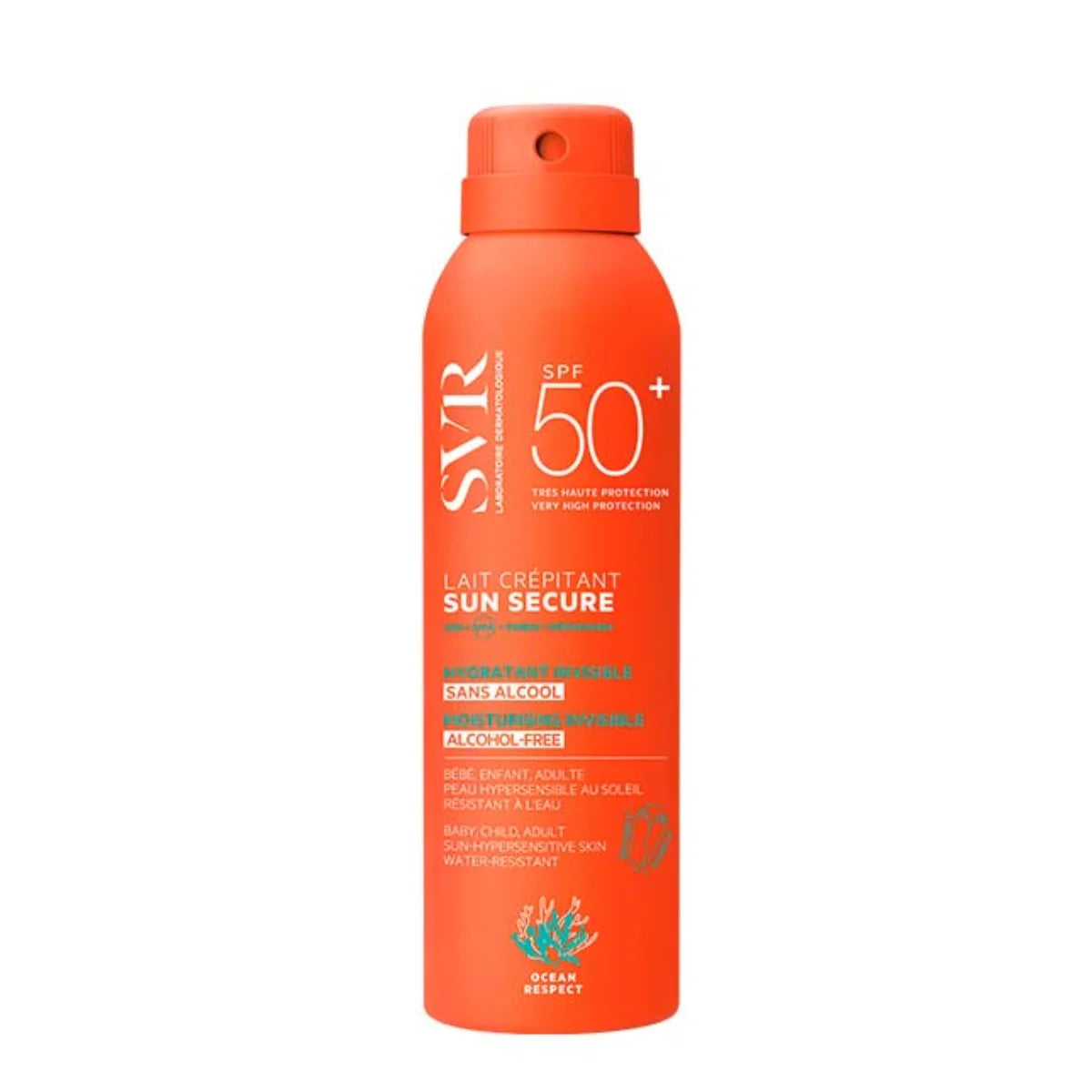 SVR - Sun Secure Lait Crépitant SPF50+ - 200 ml.