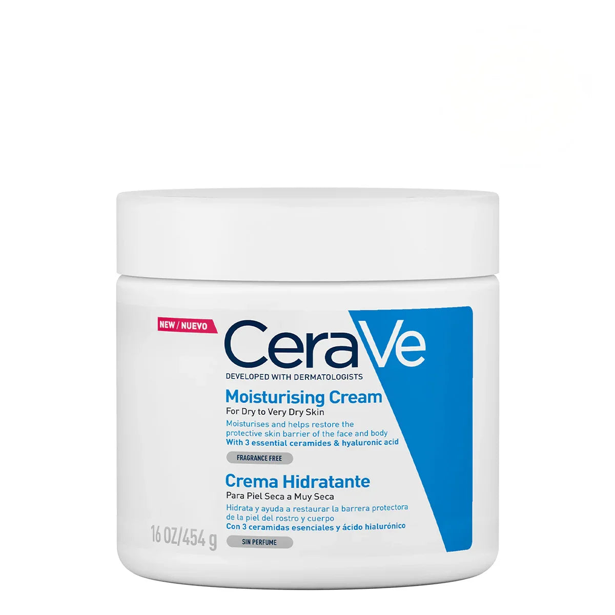 CeraVe - Crema Hidratante Para Rostro y Cuerpo – 454 g.