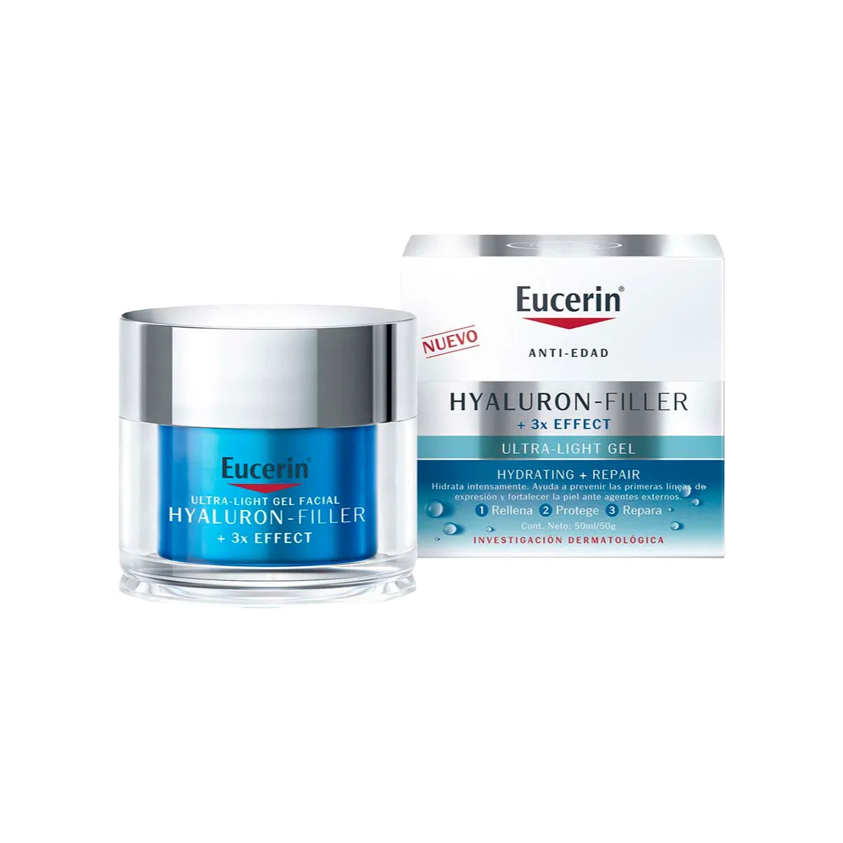 Eucerin - Hyaluron-Filler + 3x Effect Ultra-Light Gel – 50 ml.