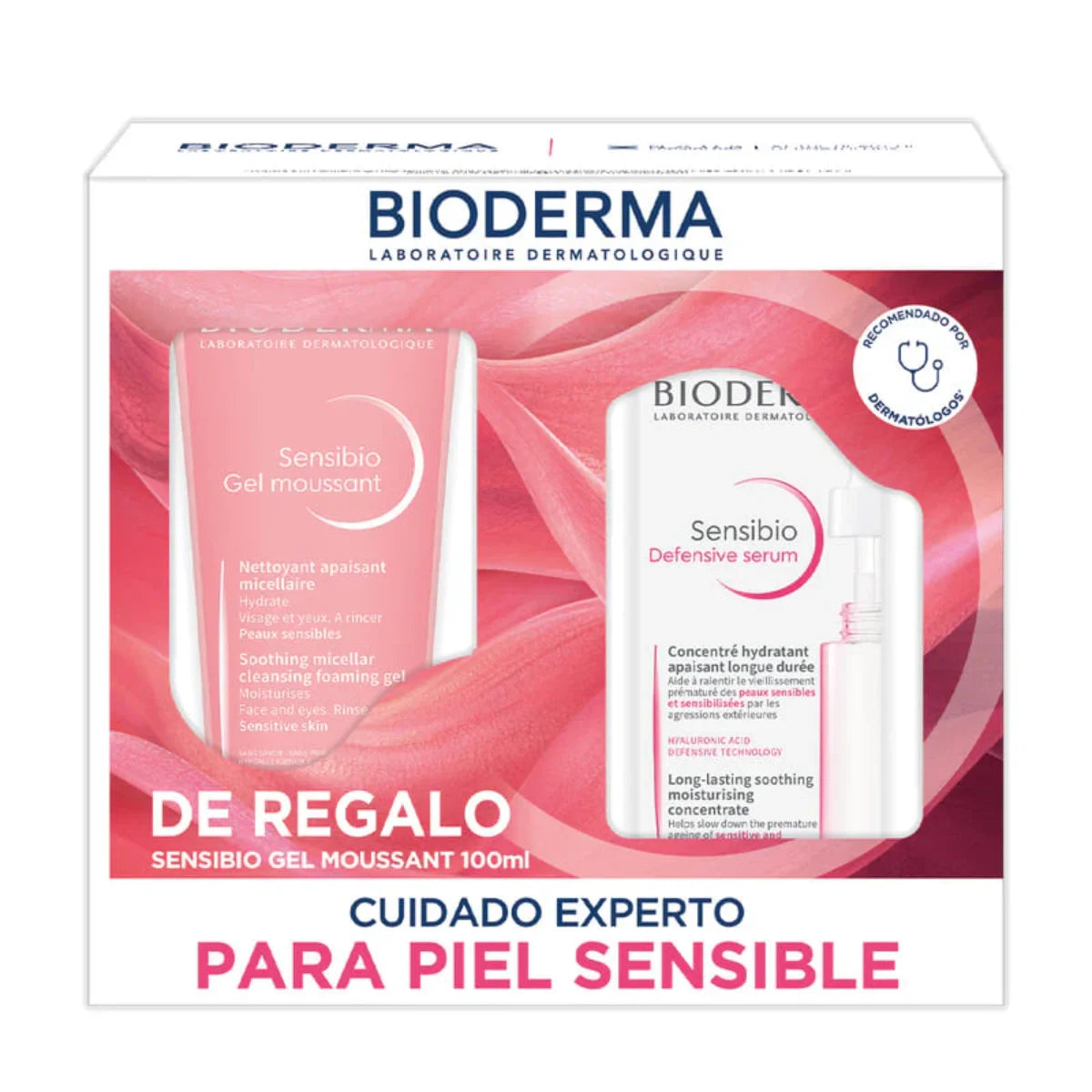 Bioderma – Kit Sensibio Defensive Serum 30 ml + Gel Moussant 100 ml