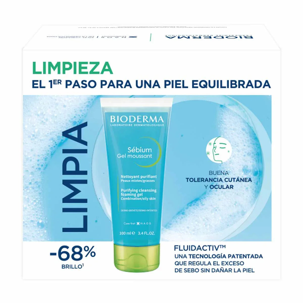 Bioderma – Sébium Gel Moussant 200 ml + Sébium Gel Moussant 100 ml Kit