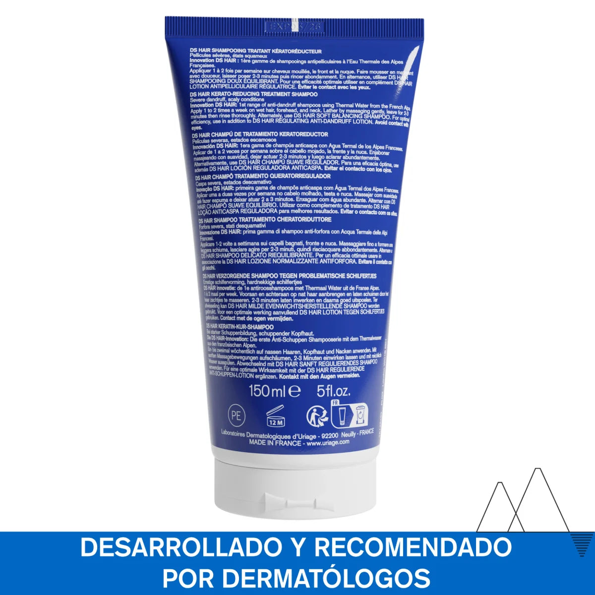 Uriage - DS Shampoo Anticaspa Severa Con Ácido Láctico – 150 ml.