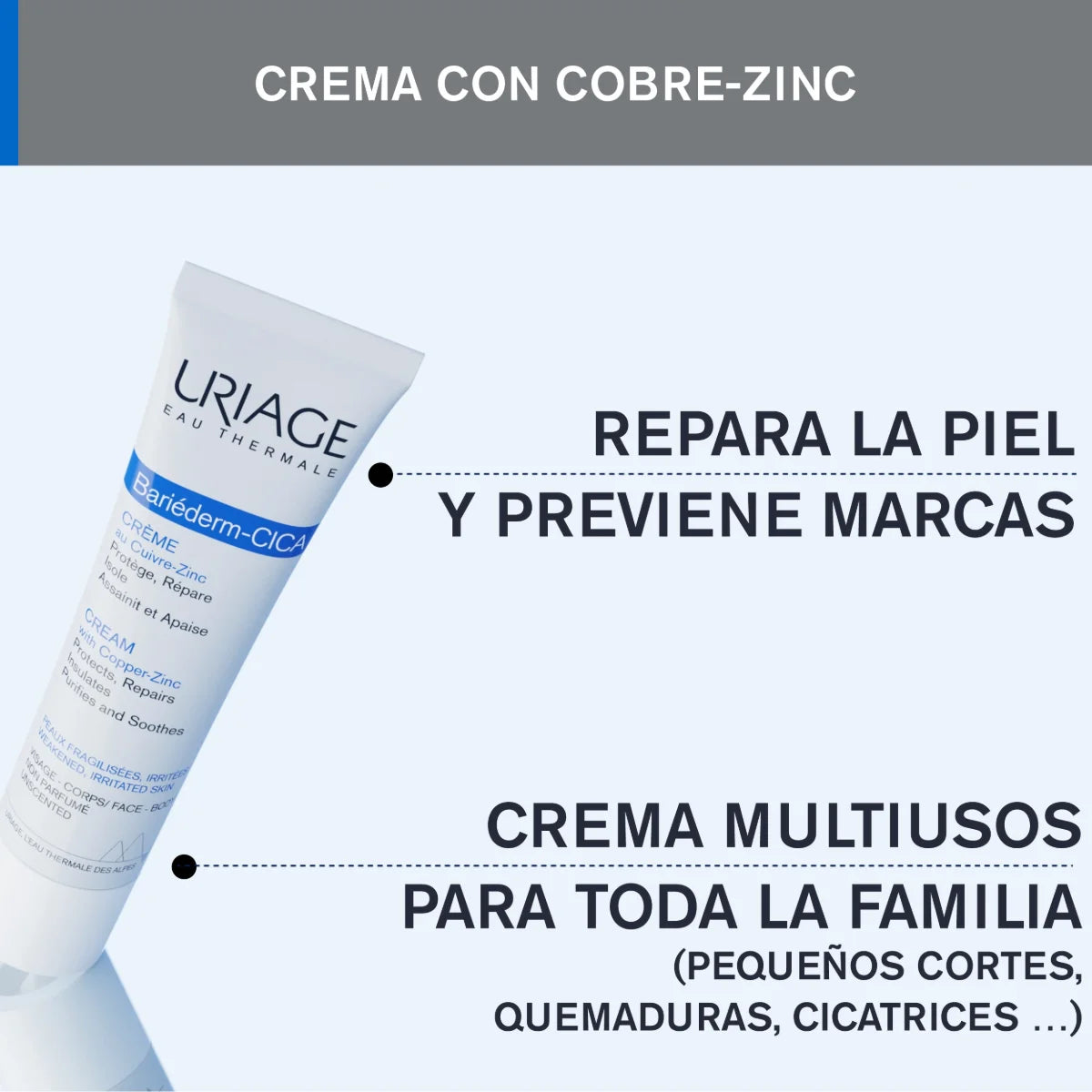 Uriage - Bariederm-Cica Crema Reparadora Cobre-Zinc – 40 ml.