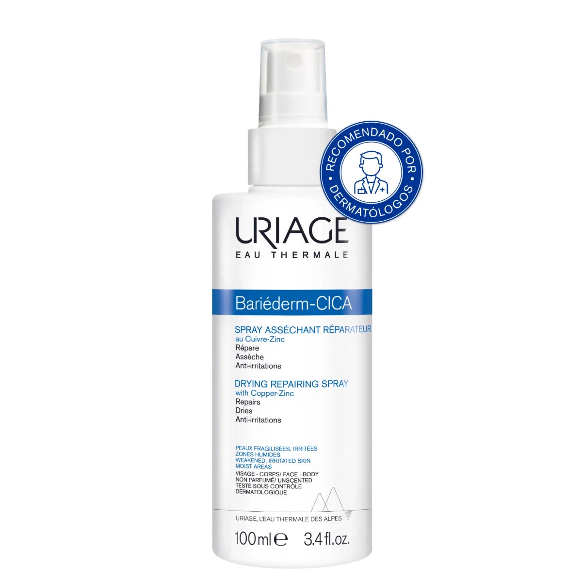 Uriage – Bariederm-Cica Spray Reparador Secante SOS – 100 ml.
