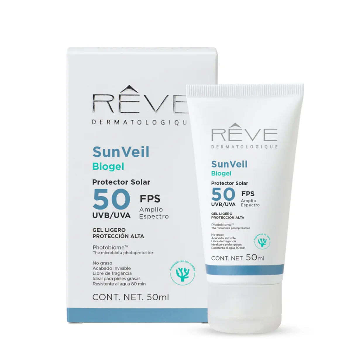 Reve – SunVeil Biogel Sunscreen FPS 50 – 50 ml.