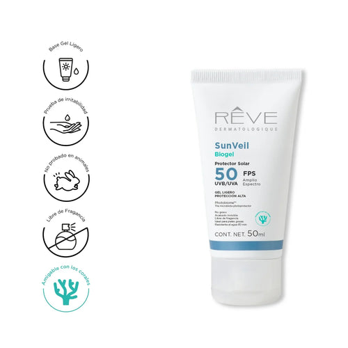 Reve – SunVeil Biogel Sunscreen FPS 50 – 50 ml.