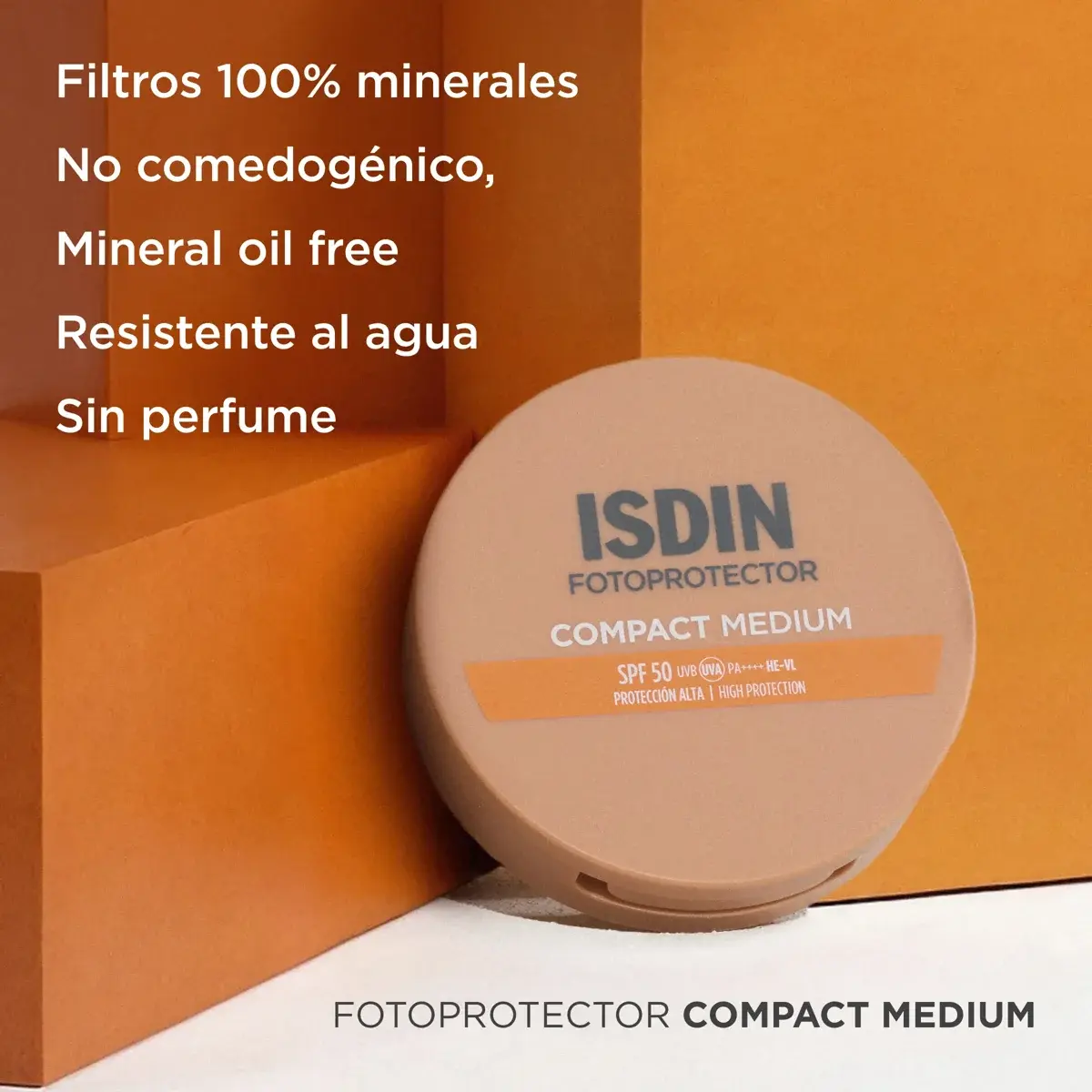 Isdin – Fotoprotector Compact Medium SPF50 – 10 g.