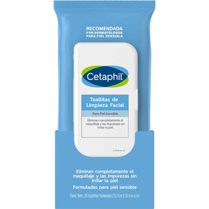 Cetaphil - Toallitas de Limpieza Facial - 25 toallitas.