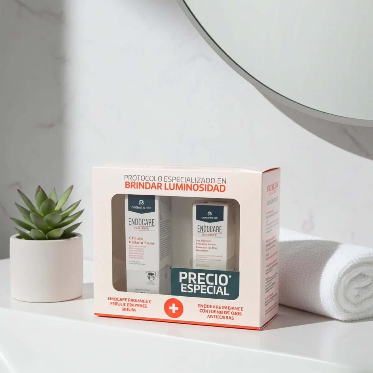 Cantabria Labs – Kit Endocare Radiance C Ferulic Edafence Serum + Contorno de Ojos Antiojeras – 30 + 15 ml.