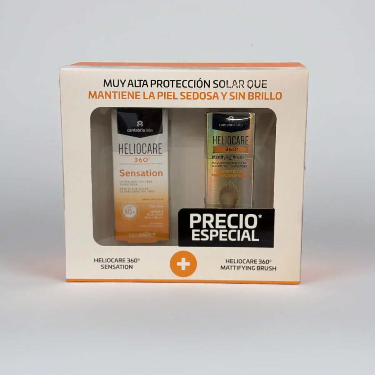 Cantabria Labs – Kit Heliocare 360 Sensation + Mattifying Brush – 50 ml + 3 g.