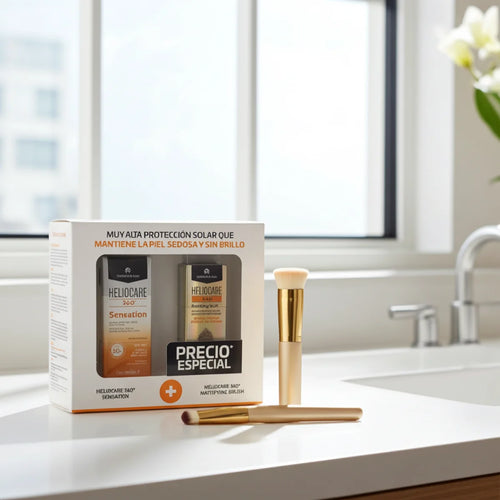 Cantabria Labs – Kit Heliocare 360 Sensation + Mattifying Brush – 50 ml + 3 g.