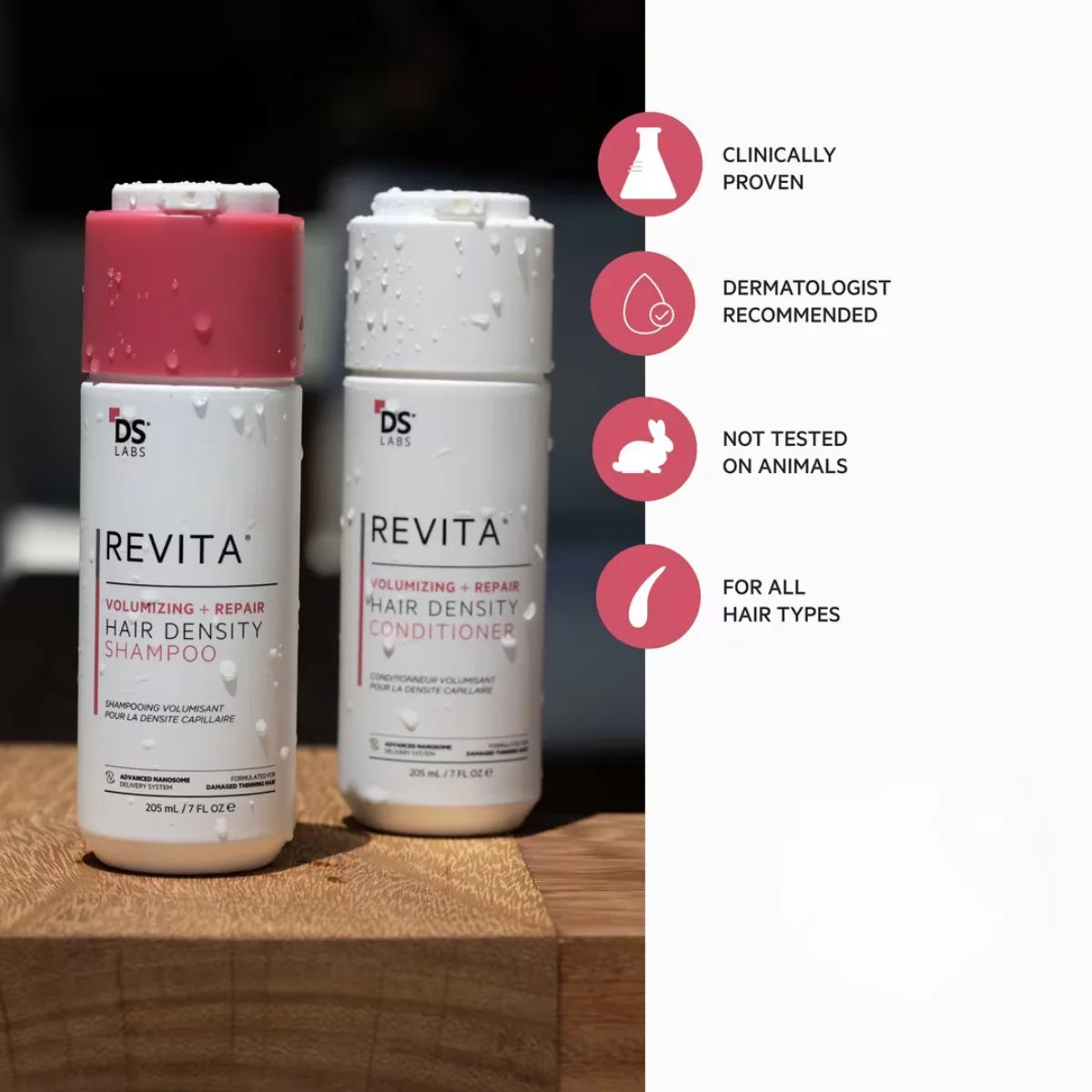 DS LABS – Revita Hair Density Acondicionador Volumizing + Repair – 205 ml.