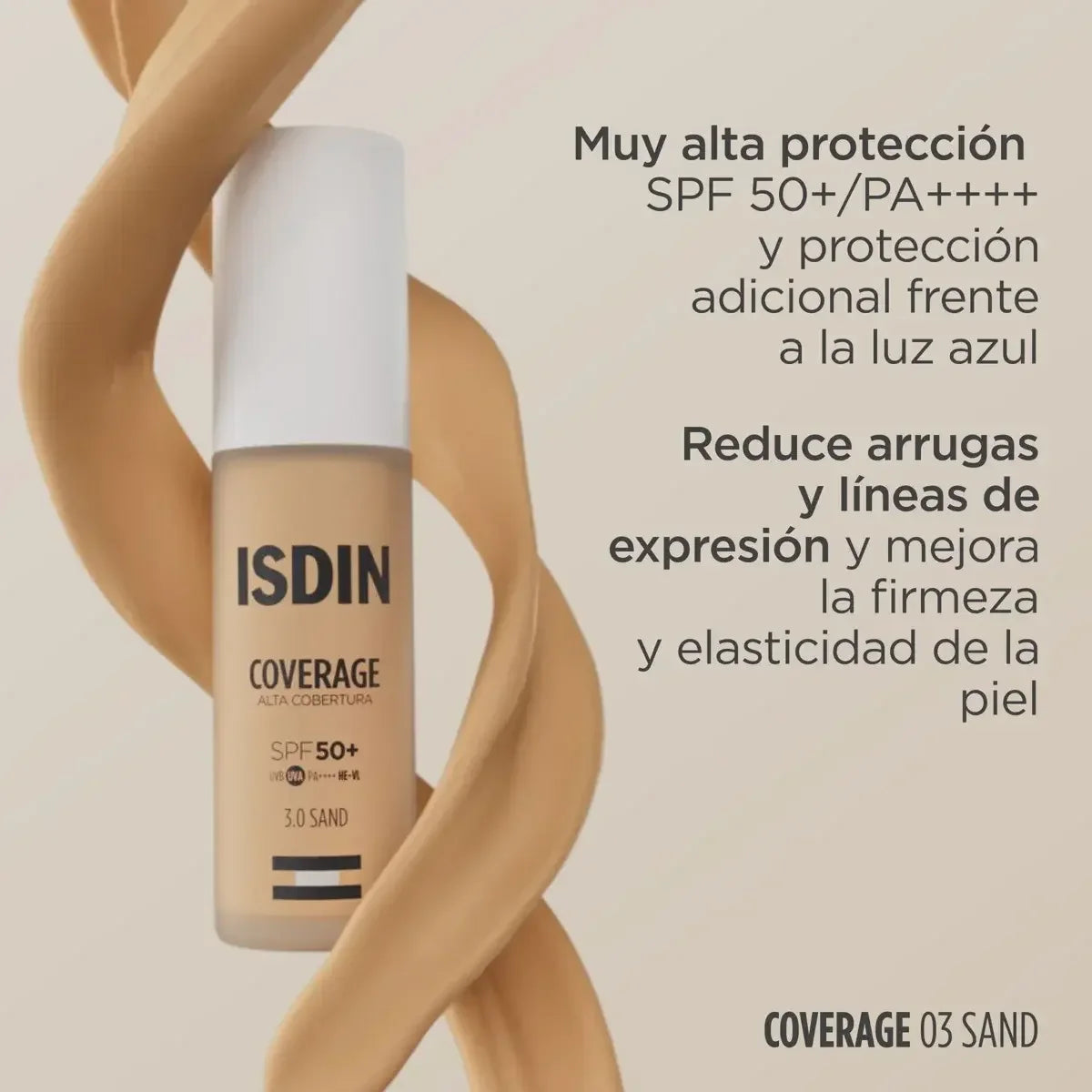 Isdin – Coverage SPF 50+ 3.0 Sand – 30 g.