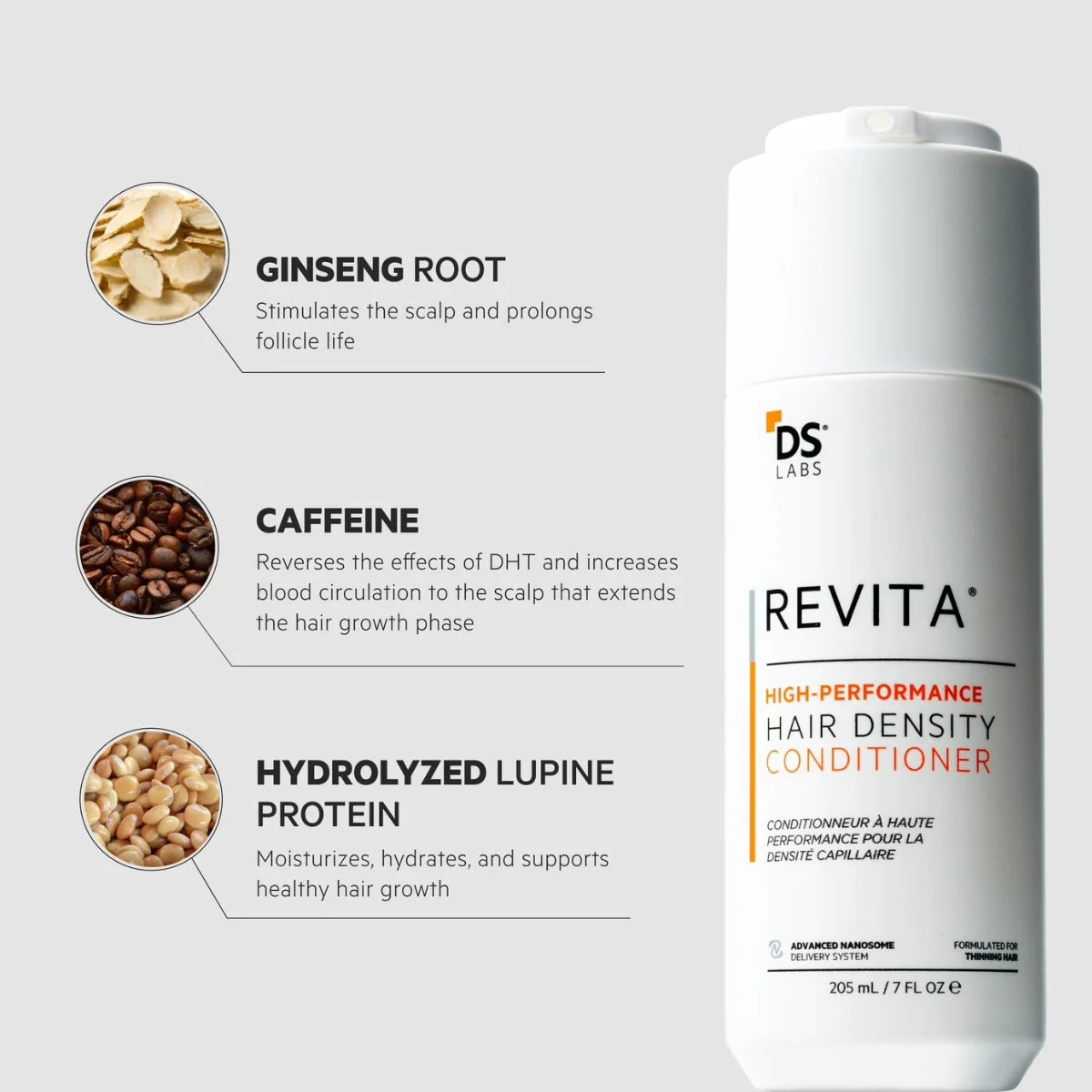 DS LABS – Revita Hair Density Acondicionador High Performance – 205 ml.