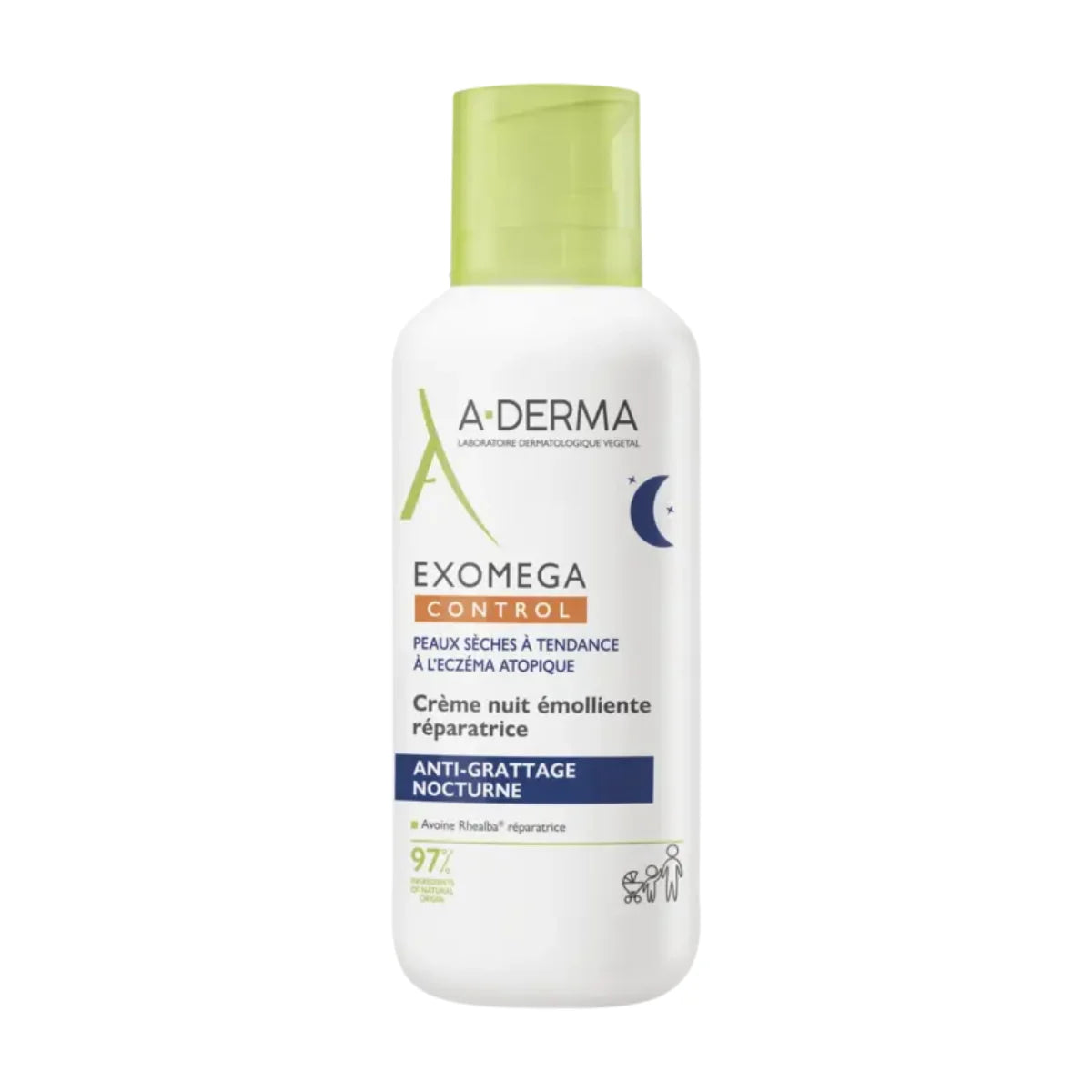 A-derma – Exomega Control Crema de Noche Anticomezón – 400 ml.