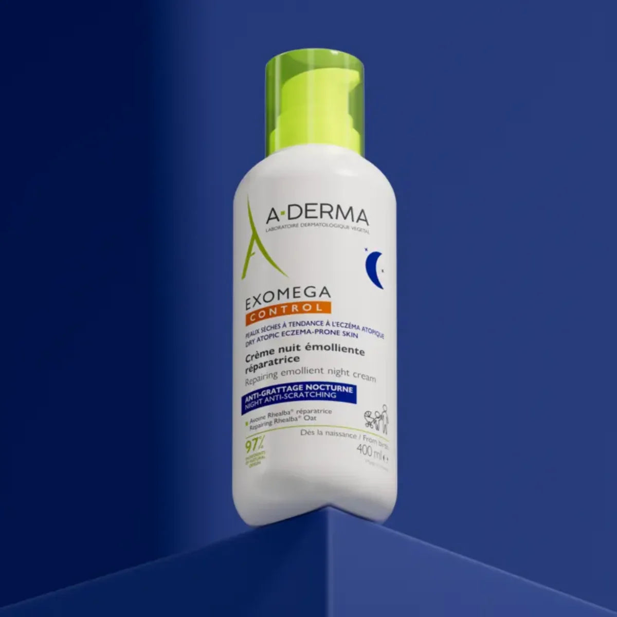 A-derma – Exomega Control Crema de Noche Anticomezón – 400 ml.