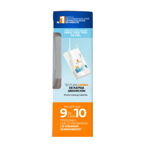 La Roche Posay – Kit Anthelios UVAir FPS50+ Protección Solar Diaria + Effaclar Agua Micelar Ultra + Hyalu B5 Sérum – 40 + 50 + 10 ml.