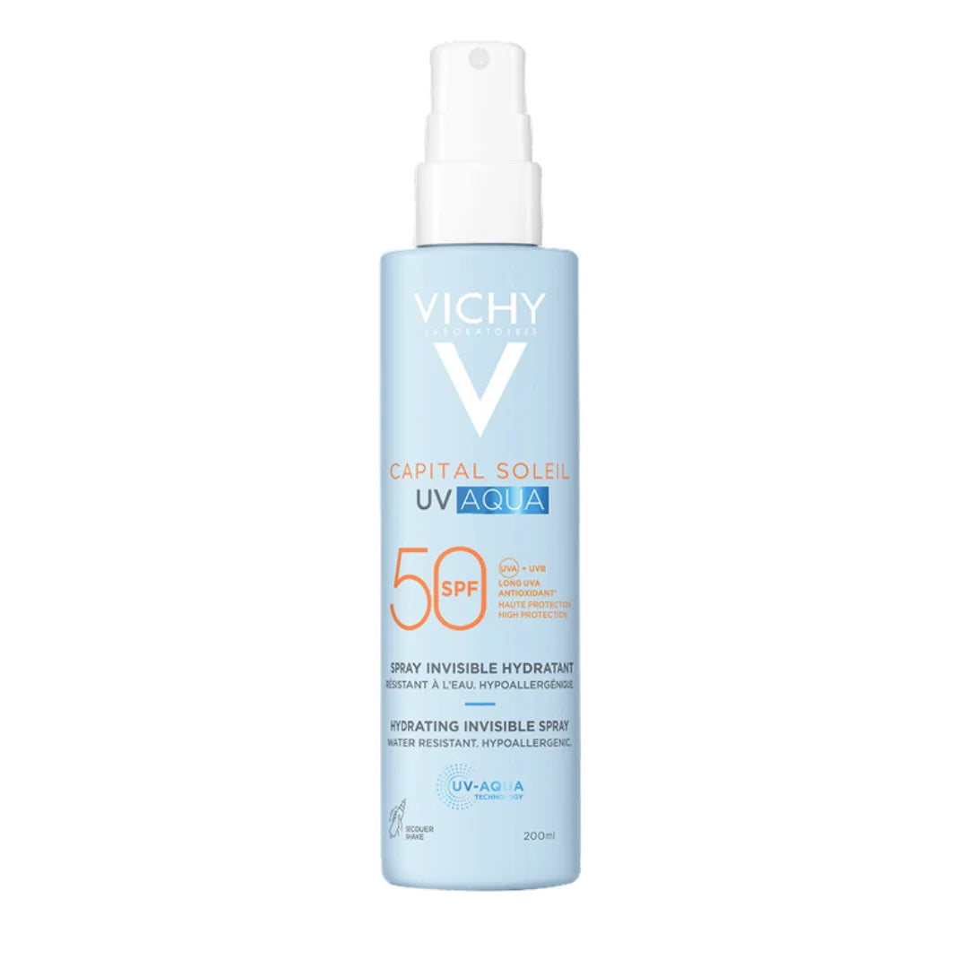 Vichy – Capital Solei Uv Aqua Spray Hidratante Invisible SPF50+ - 200 ml.