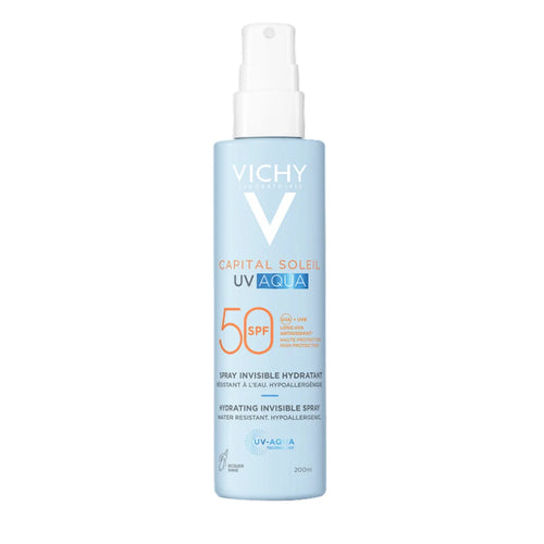 Vichy – Capital Solei Uv Aqua Spray Hidratante Invisible SPF50+ - 200 ml.