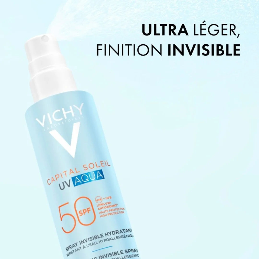 Vichy – Capital Solei Uv Aqua Spray Hidratante Invisible SPF50+ - 200 ml.