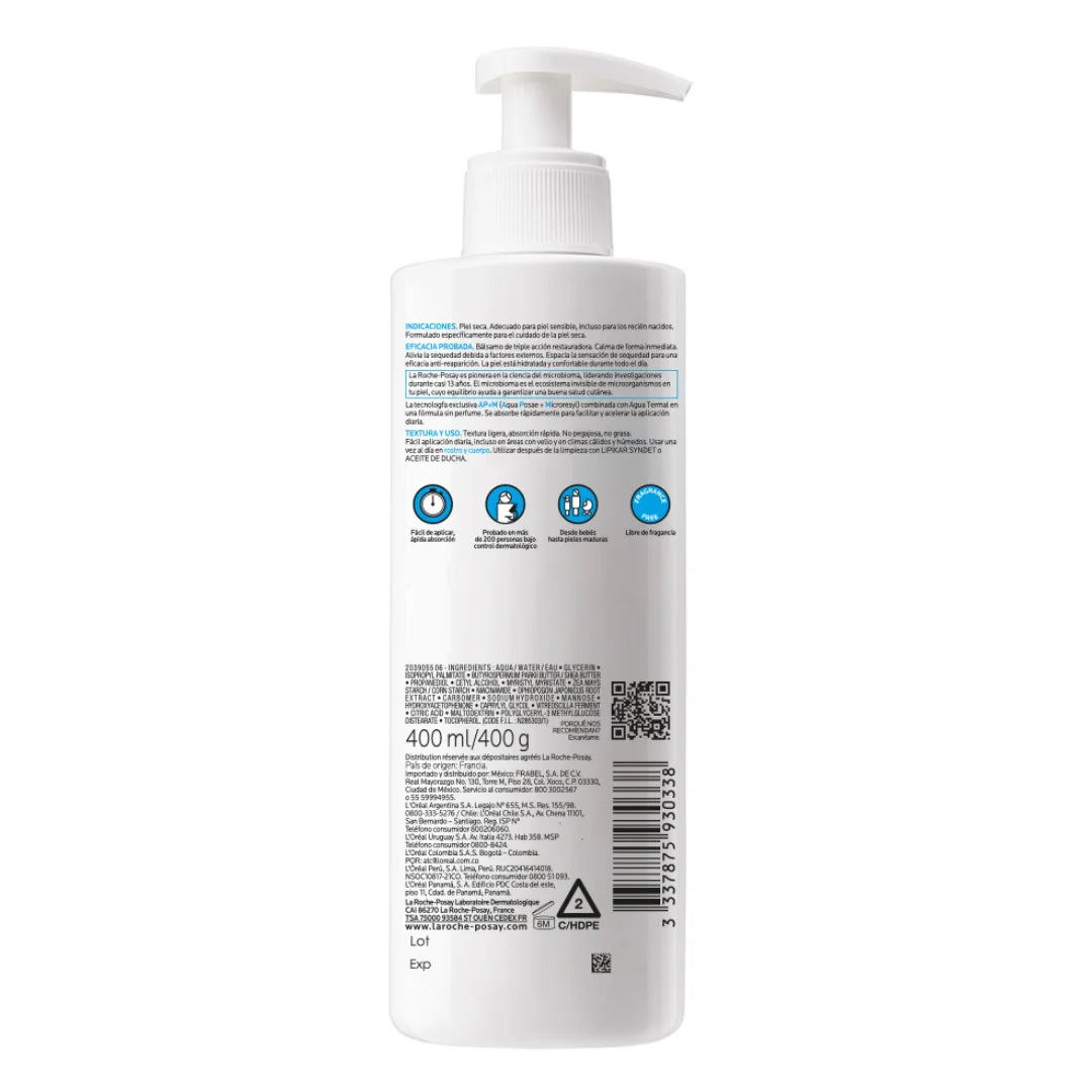 La Roche Posay – Lipikar AP+M Bálsamo Ligero – 400 ml.