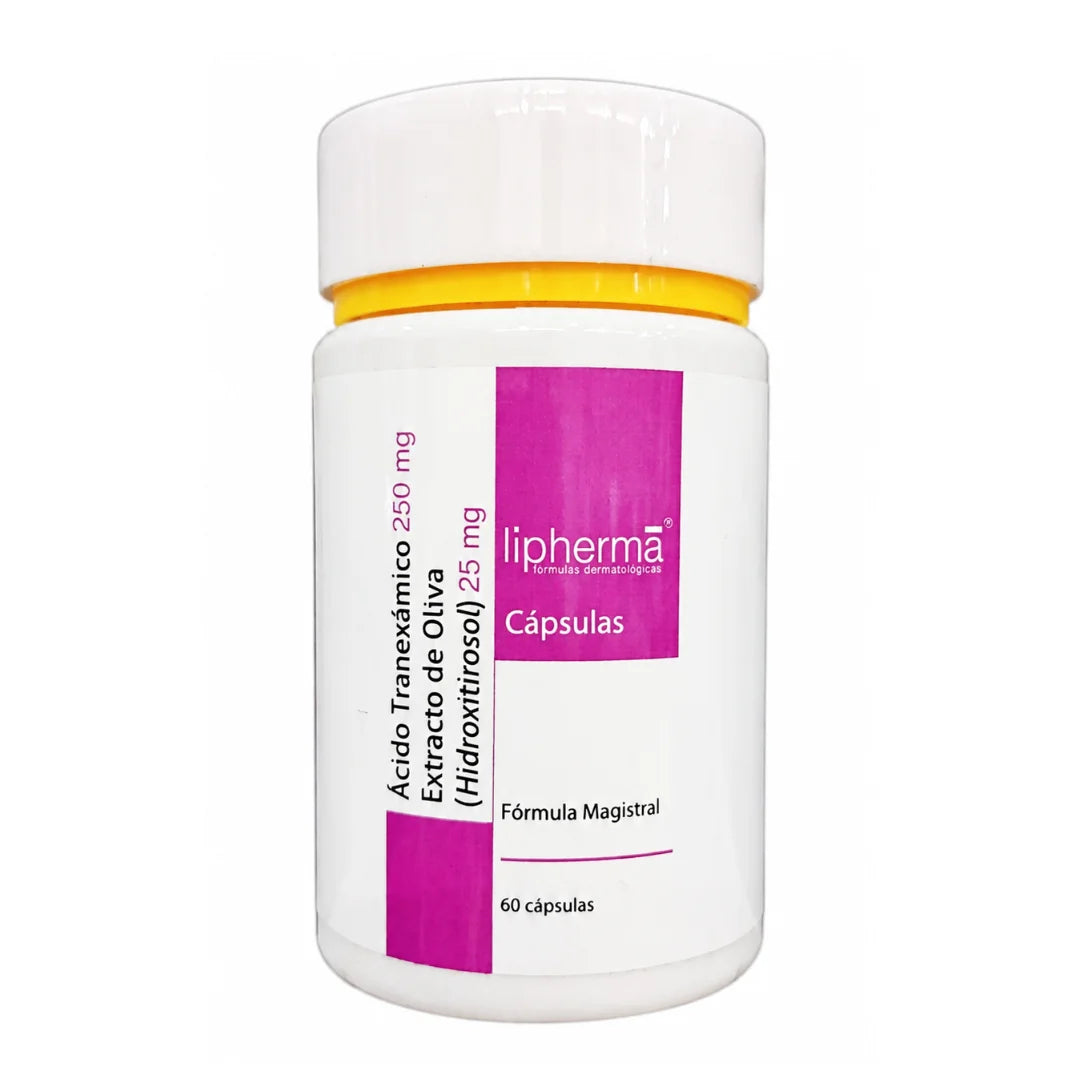 Lipherma - Ácido Tranexámico 250 mg / Extracto de Oliva / Hidroxitirosol 25 mg - 60 Cápsulas