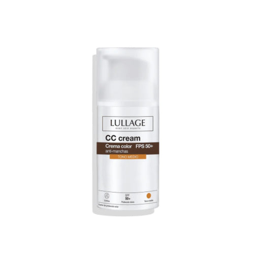 Lullage – CC Cream Crema Color Anti-Manchas FPS50+ Tono Medio – 30 ml.