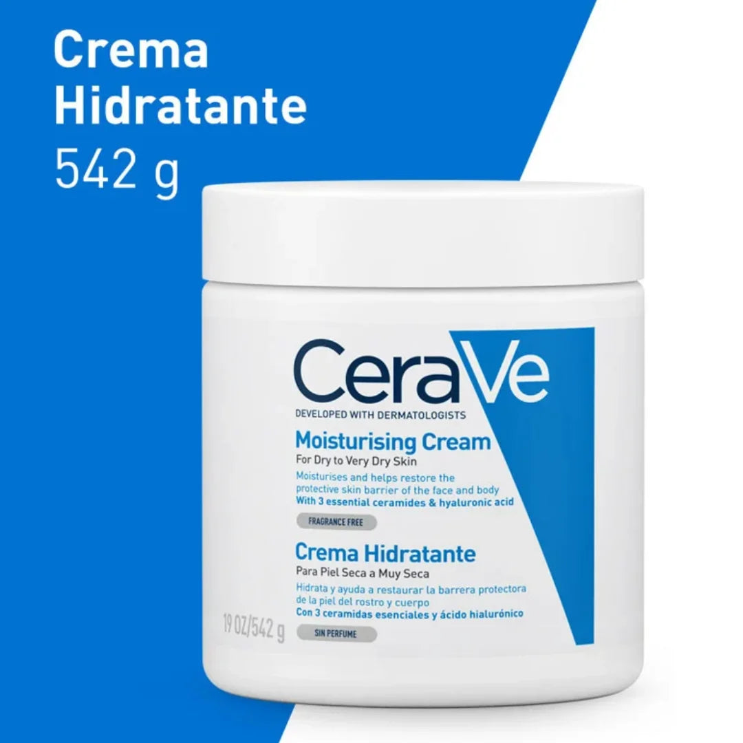 CeraVe – Crema Hidratante Para Rostro y Cuerpo – 542 g.