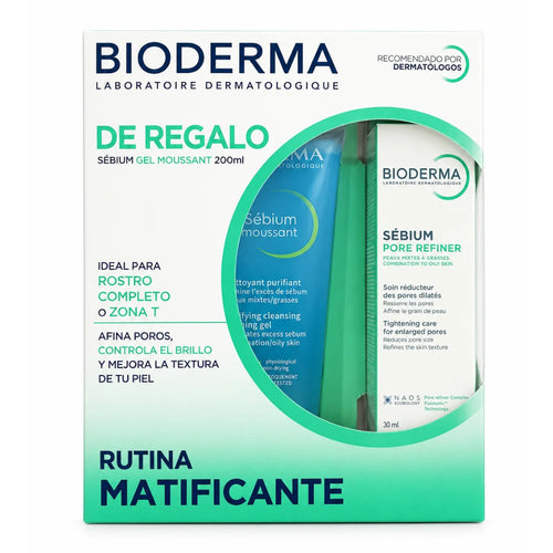 Bioderma – Kit Sébium Gel Moussant + Sébium Pore Refiner – 200 + 30 ml.