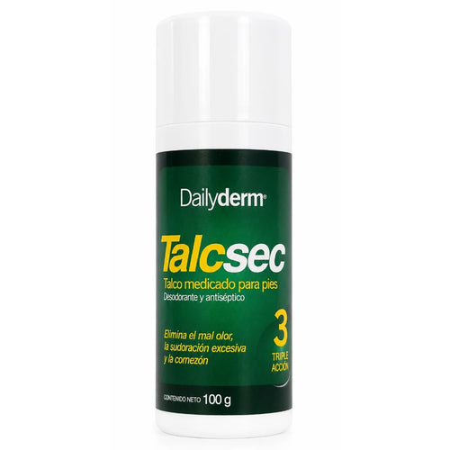 Dailyderm – Talcsec Talco Medicado Para Pies – 100 g.