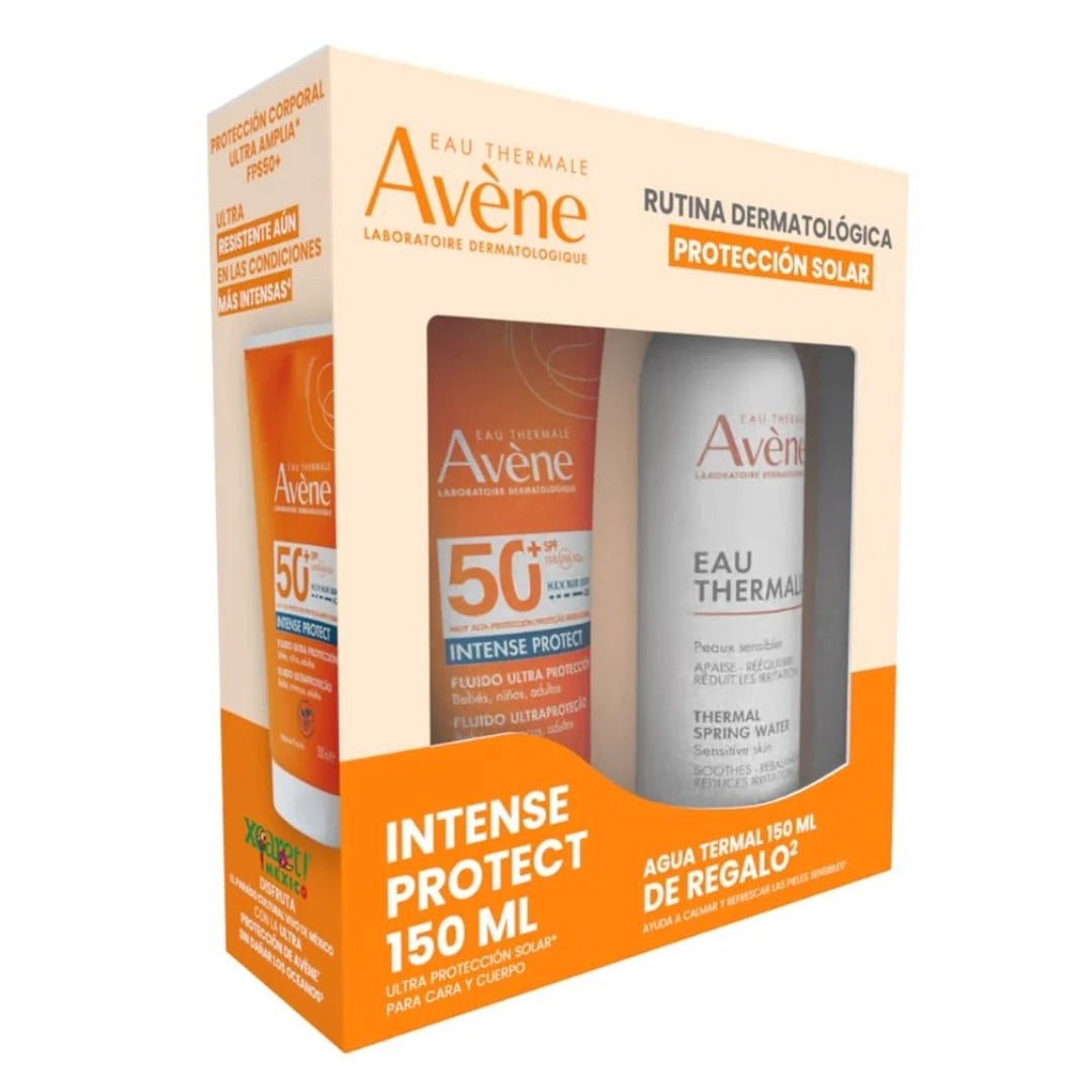 Avene – Kit Intense Protect Fluido SPF50+ + Agua Termal – 150 + 150 ml.