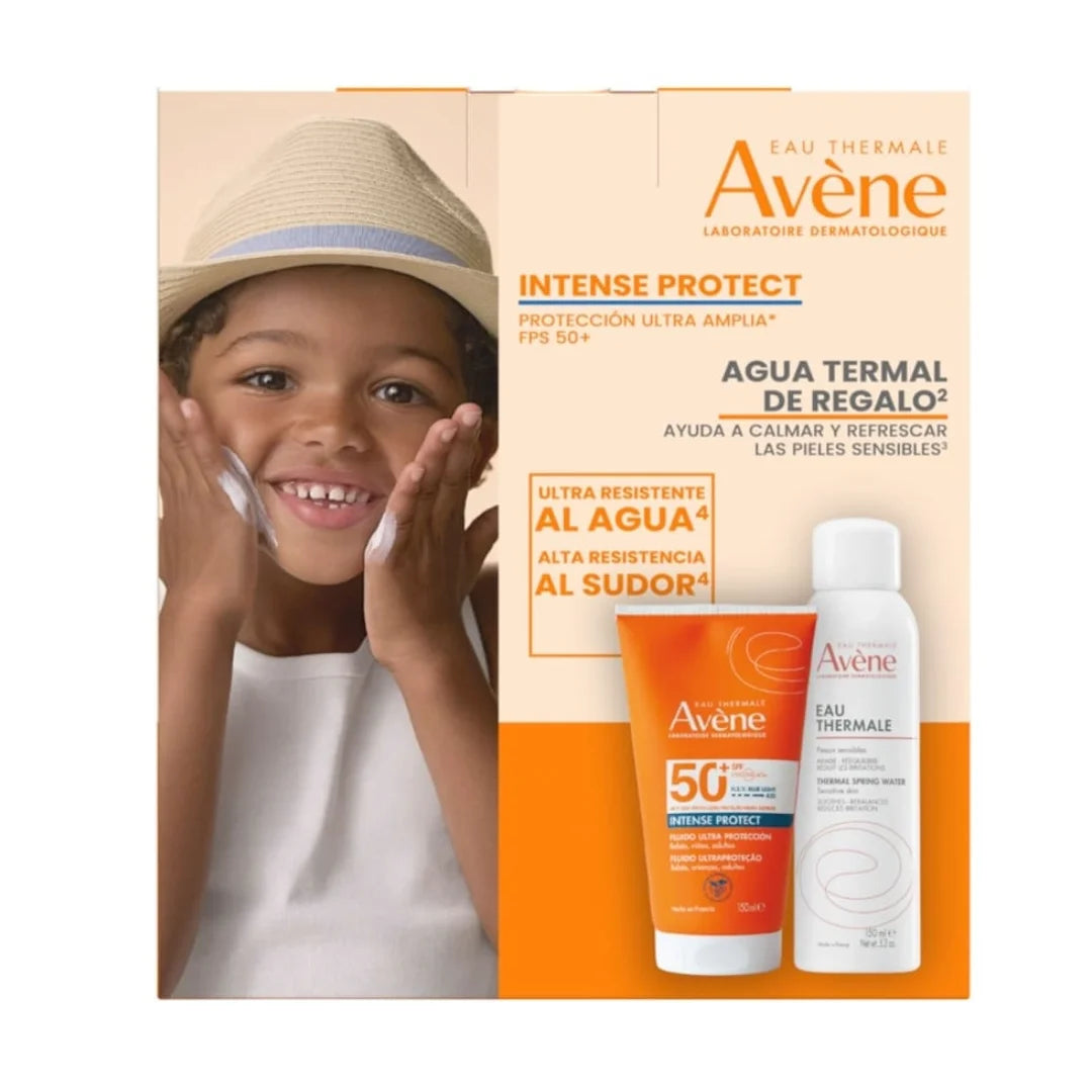 Avene – Kit Intense Protect Fluido SPF50+ + Agua Termal – 150 + 150 ml.