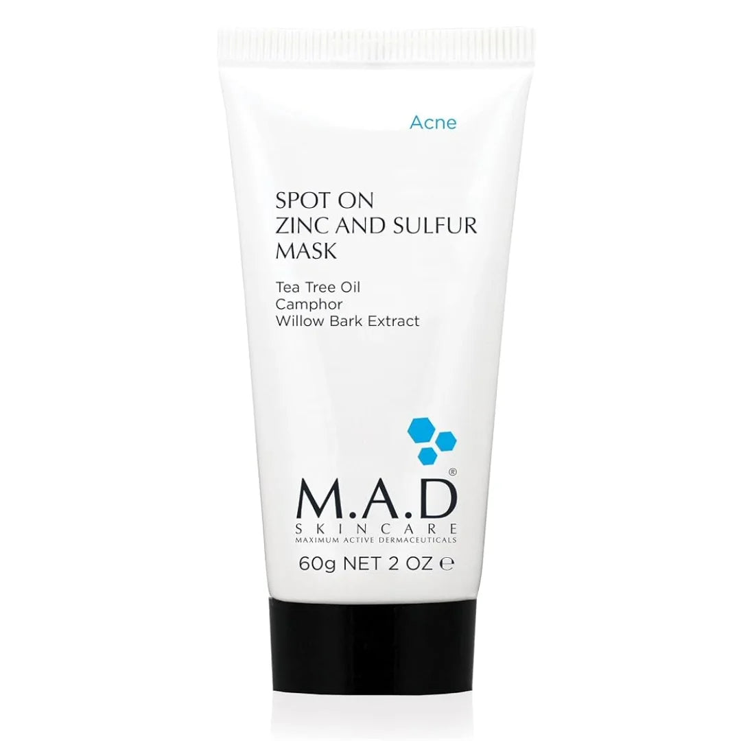 M.A.D Skincare – Spot On Zinc and Sulfur Mask – 60 g.