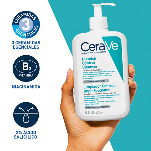 CeraVe – Limpiador Control Imperfecciones – 473 ml.