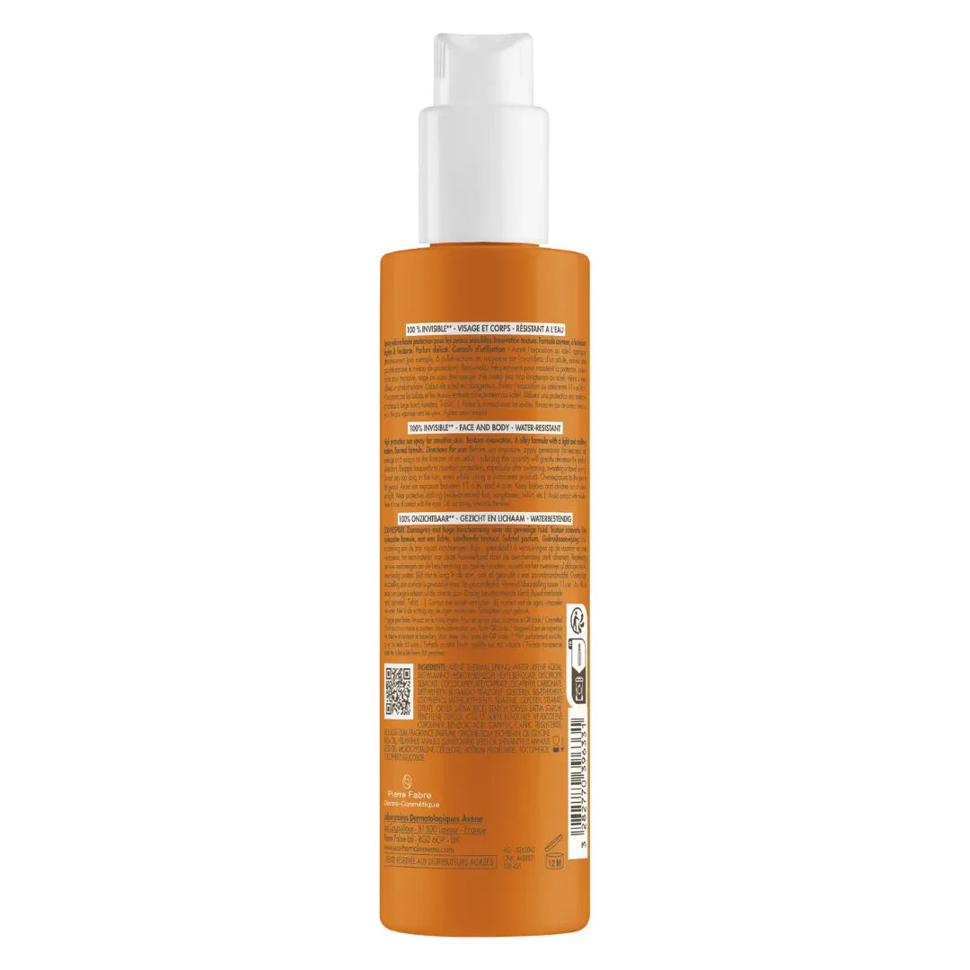 Avene - Protector Solar en Spray SPF50+ - 200 ml.