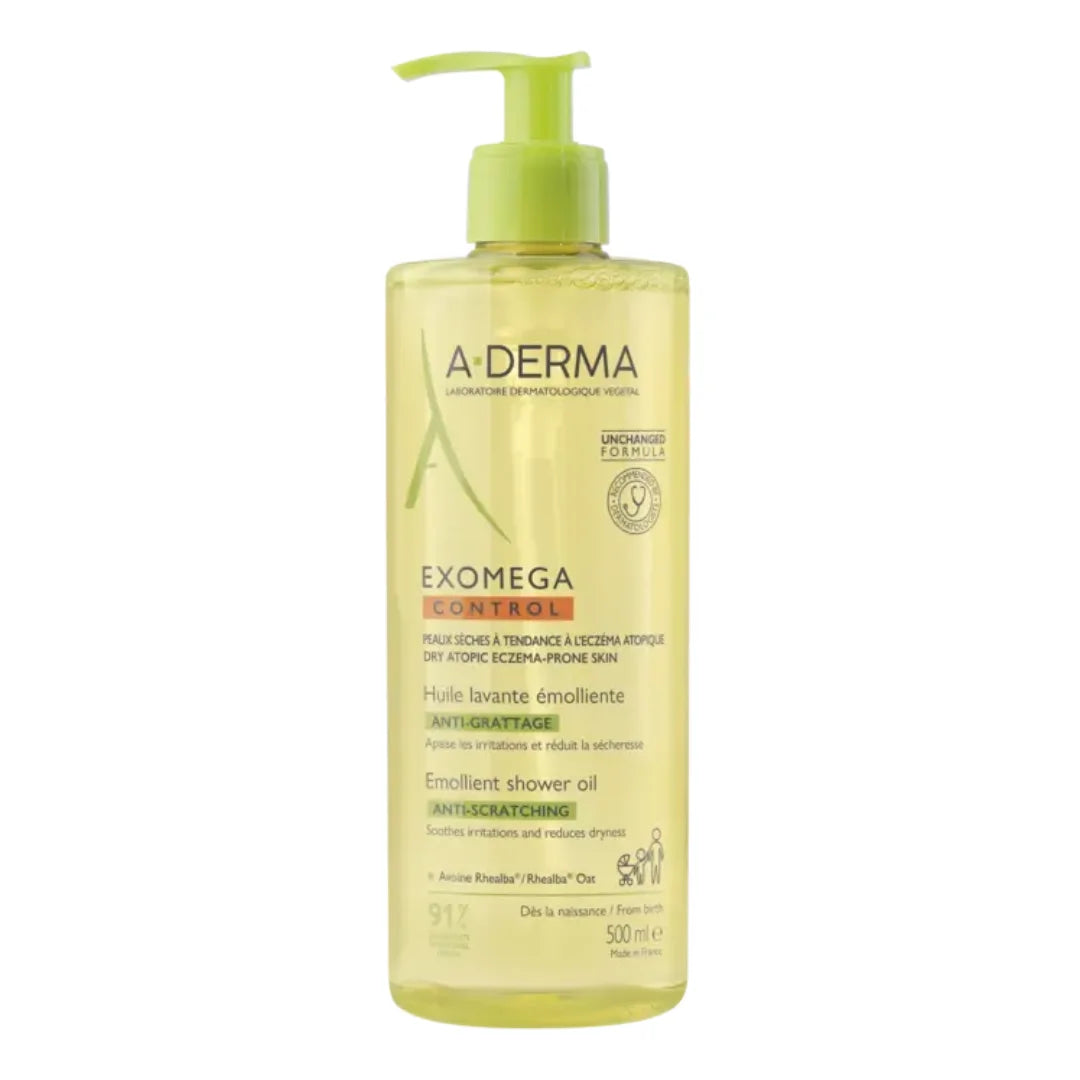 A-Derma - Exomega Control Aceite Dermolimpiador Para Piel Seca – 500 ml.