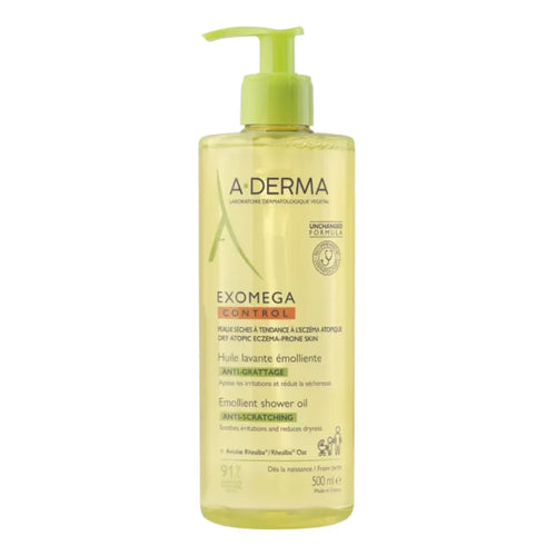A-Derma - Exomega Control Aceite Dermolimpiador Para Piel Seca – 500 ml.