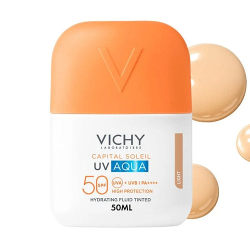 Vichy – Capital Solei UV AQUA Fluido Hidratante Tono Claro SPF50 – 50 ml.