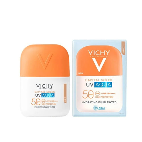 Vichy – Capital Solei UV AQUA Fluido Hidratante Tono Claro SPF50 – 50 ml.