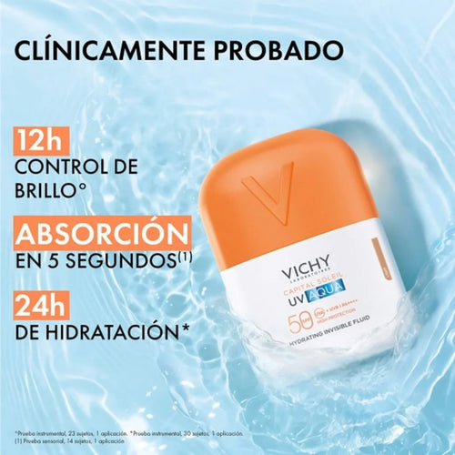 Vichy – Capital Solei UV AQUA Fluido Hidratante Tono Claro SPF50 – 50 ml.