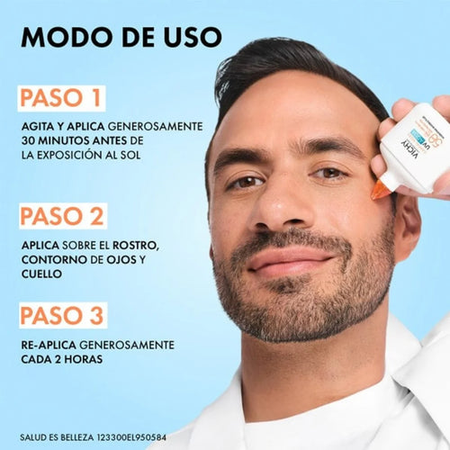 Vichy – Capital Solei UV AQUA Fluido Hidratante Tono Claro SPF50 – 50 ml.