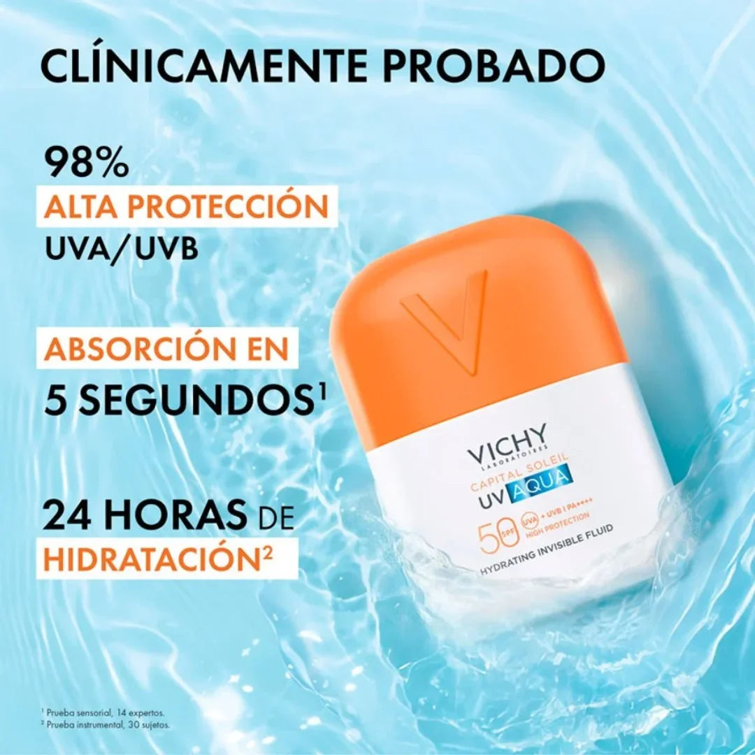 Vichy – Capital Solei UV AQUA Fluido Hidratante Invisible SPF50 – 50 ml.